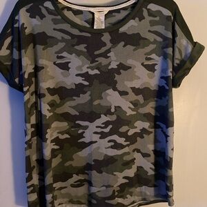 Lucky Brand Camouflage Print Top